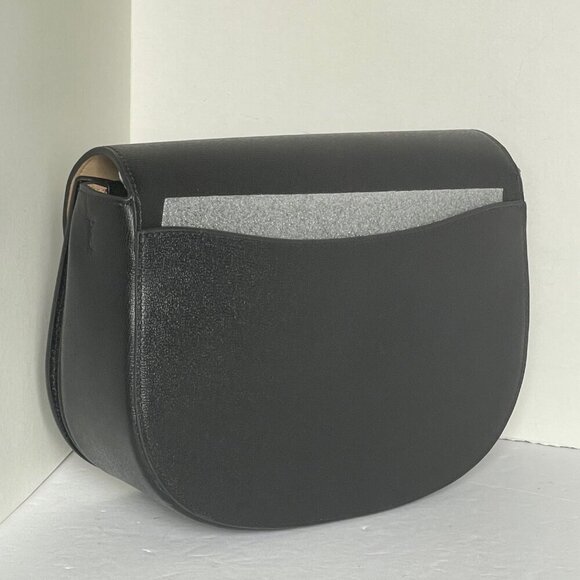 Kate Spade Katy Crossbody Black Leather Saddle Bag Medium Shoulder Bag - Picture 3 of 13